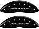 MGP Brake Caliper Covers with Avalanche Logo; Black; Front and Rear (07-14 Tahoe)