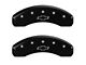 MGP Brake Caliper Covers with Bowtie Logo; Black; Front and Rear (07-14 Tahoe)