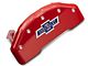 MGP Brake Caliper Covers with 100 Anniversary Chevrolet Logo; Red; Front and Rear (21-24 Tahoe)