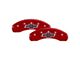 MGP Brake Caliper Covers with 100 Anniversary Chevrolet Logo; Red; Front and Rear (15-20 Tahoe, Excluding Premier w/ Front Brembo Calipers)