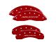 MGP Brake Caliper Covers with Avalanche Logo; Red; Front and Rear (07-14 Tahoe)