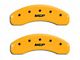 MGP Brake Caliper Covers with MGP Logo; Yellow; Front and Rear (07-14 Tahoe)