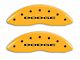 MGP Brake Caliper Covers with Dodge Logo; Yellow; Front and Rear (02-05 RAM 1500, Excluding SRT-10)