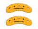 MGP Brake Caliper Covers with Dodge Logo; Yellow; Front and Rear (02-05 RAM 1500, Excluding SRT-10)