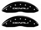 MGP Brake Caliper Covers with Denali Logo; Black; Front and Rear (07-14 Yukon)