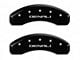 MGP Brake Caliper Covers with Denali Logo; Black; Front and Rear (07-14 Yukon)