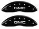 MGP Brake Caliper Covers with GMC Logo; Black; Front and Rear (07-14 Yukon)