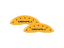 MGP Brake Caliper Covers with Denali Logo; Yellow; Front and Rear (15-20 Yukon)