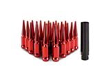 Mishimoto Red Steel Spiked Lug Nuts; M14 x 1.5; Set of 24 (15-25 F-150)