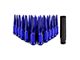 Mishimoto Blue Steel Spiked Lug Nuts; M14 x 1.5; Set of 32 (11-24 F-250 Super Duty)