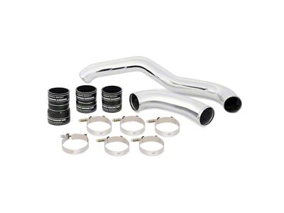 Mishimoto Hot-Side Intercooler Pipe and Boot Kit; Polished (08-10 6.4L Powerstroke F-250 Super Duty)