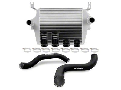 Mishimoto Performance Intercooler Kit with Black Piping; Silver (99-03 7.3L Powerstroke F-250 Super Duty)