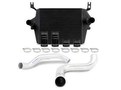 Mishimoto Performance Intercooler Kit with Polished Piping; Black (99-03 7.3L Powerstroke F-250 Super Duty)