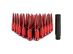 Mishimoto Red Steel Spiked Lug Nuts; M14 x 1.5; Set of 32 (05-25 F-250 Super Duty)