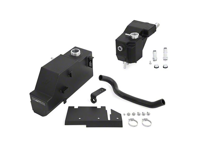 Mishimoto Aluminum Degas Tank Kit; Micro-Wrinkle Black (11-19 6.7L Powerstroke F-350 Super Duty)