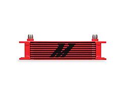 Mishimoto Universal 10-Row Oil Cooler; Red (Universal; Some Adaptation May Be Required)