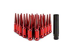 Mishimoto Red Steel Spiked Lug Nuts; M14 x 1.5; Set of 24 (19-24 RAM 1500)