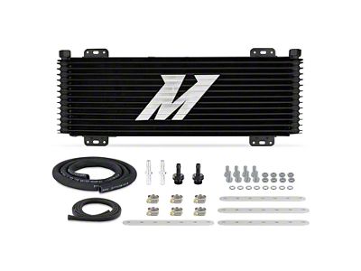 Mishimoto Universal 13-Row Stacked Plate Transmission Cooler; Black (Universal; Some Adaptation May Be Required)