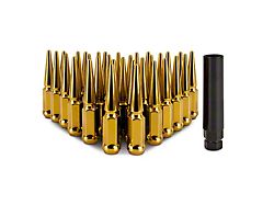 Mishimoto Gold Steel Spiked Lug Nuts; M14 x 1.5; Set of 32 (12-24 RAM 2500)