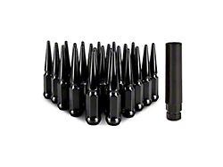 Mishimoto Black Steel Spiked Lug Nuts; M12 x 1.5; Set of 24 (19-24 Ranger)