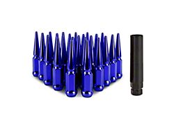 Mishimoto Blue Steel Spiked Lug Nuts; M12 x 1.5; Set of 24 (19-24 Ranger)