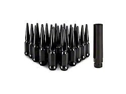 Mishimoto Black Steel Spiked Lug Nuts; M14 x 1.5; Set of 24 (99-24 Sierra 1500)