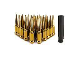 Mishimoto Gold Steel Spiked Lug Nuts; M14 x 1.5; Set of 24 (99-24 Silverado 1500)