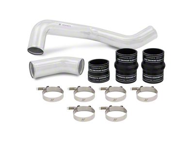 Mishimoto Hot-Side Intercooler Pipe and Boot Kit; Polished (17-19 6.6L Duramax Silverado 3500 HD)