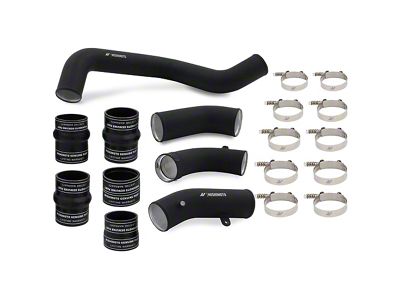 Mishimoto Intercooler Pipe and Boot Kit; Wrinkle Black (17-19 6.6L Duramax Silverado 3500 HD)