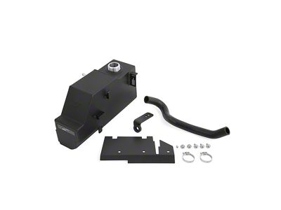 Mishimoto Aluminum Primary Degas Tank Kit; Micro-Wrinkle Black (11-19 6.7L Powerstroke F-250 Super Duty)