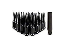 Mishimoto Black Steel Spiked Lug Nuts; M14 x 1.5; Set of 24 (07-24 Tahoe)