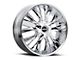 MKW M122 Chrome 6-Lug Wheel; 22x9; 35mm Offset (07-13 Silverado 1500)