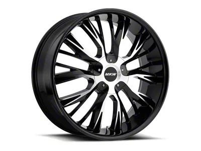 MKW M122 Gloss Black Machined 6-Lug Wheel; 22x9; 35mm Offset (07-14 Yukon)