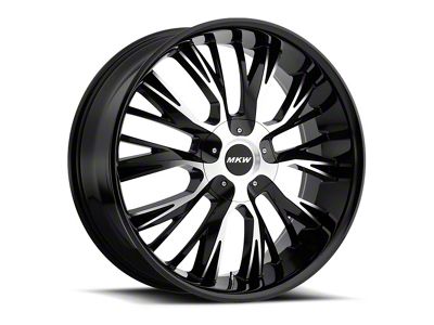 MKW M122 Gloss Black Machined 6-Lug Wheel; 22x9; 35mm Offset (09-14 F-150)