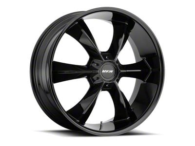 MKW M119 Gloss Black 6-Lug Wheel; 22x9; 18mm Offset (14-18 Sierra 1500)