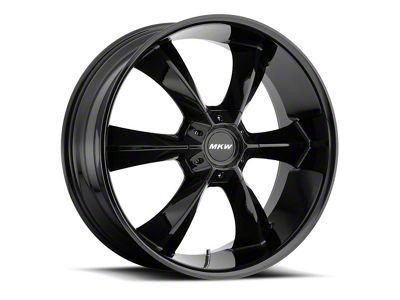 MKW M119 Gloss Black 6-Lug Wheel; 22x9; 18mm Offset (14-18 Silverado 1500)