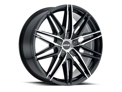 MKW M124 Gloss Black Machined 6-Lug Wheel; 22x9; 35mm Offset (21-25 F-150)