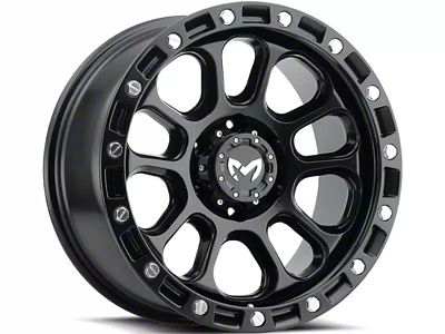 MKW Offroad M204 Satin Black 6-Lug Wheel; 17x9; 0mm Offset (07-13 Sierra 1500)