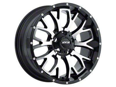 MKW Offroad M95 Satin Black Machined 6-Lug Wheel; 20x9; 10mm Offset (07-13 Silverado 1500)