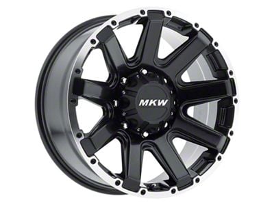 MKW Offroad M94 Satin Black Machined 6-Lug Wheel; 17x9; 10mm Offset (14-18 Silverado 1500)