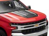 MMD Hood Scoop; Satin Black (19-21 Silverado 1500; 2022 Silverado 1500 LTD)