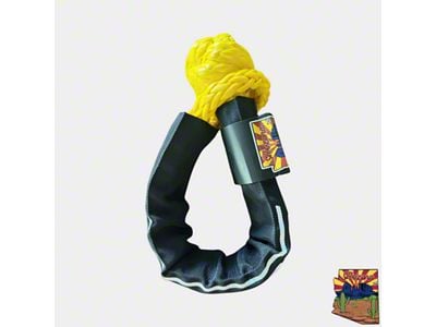 Mojab Offroad 3/8-Inch x 19-Inch Soft Shackle with Sleeve and Bag; Yellow