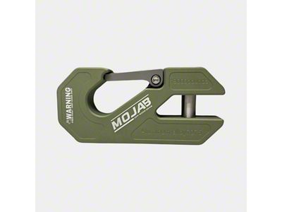 Mojab Offroad Aluminum Winch Shackle with Closed Latch; Crocodile Green