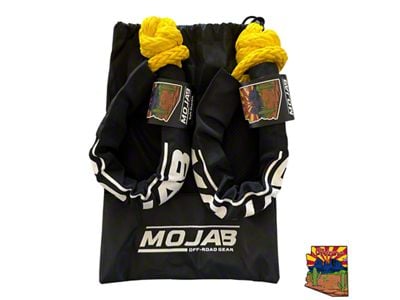 Mojab Offroad 3/8-Inch x 19-Inch Soft Shackle Set with Sleeve and Bag; Yellow