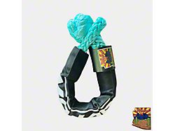 Mojab Offroad 1/2-Inch x 22-Inch Soft Shackle with Sleeve and Bag; Turquoise