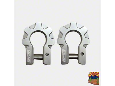 Mojab Offroad 3/4-Inch Extreme Duty Aluminum Shackle Set; Raw