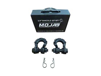 Mojab Offroad 3/4-Inch Forged Steel D-Shackle Set; Black