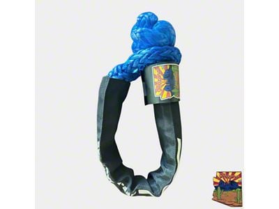 Mojab Offroad 3/8-Inch x 19-Inch Soft Shackle with Sleeve and Bag; Blue