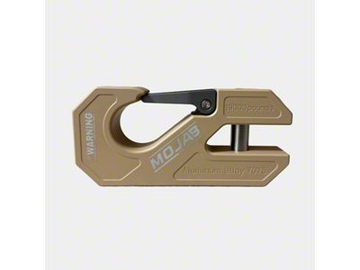 Mojab Offroad Aluminum Winch Shackle with Closed Latch; Tan