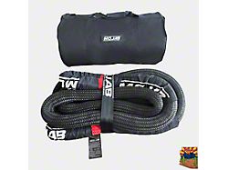 Mojab Offroad 1-Inch x 30-Foot Kinetic Rope with Storage Bag; Black